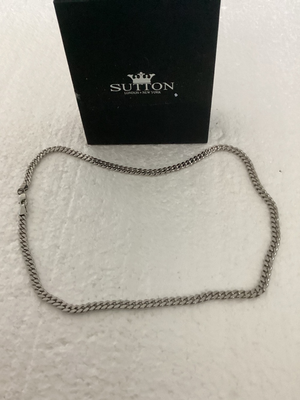 Rhona Sutton Silver Miami Cuban 8MM Stainless Steel Chain Necklace